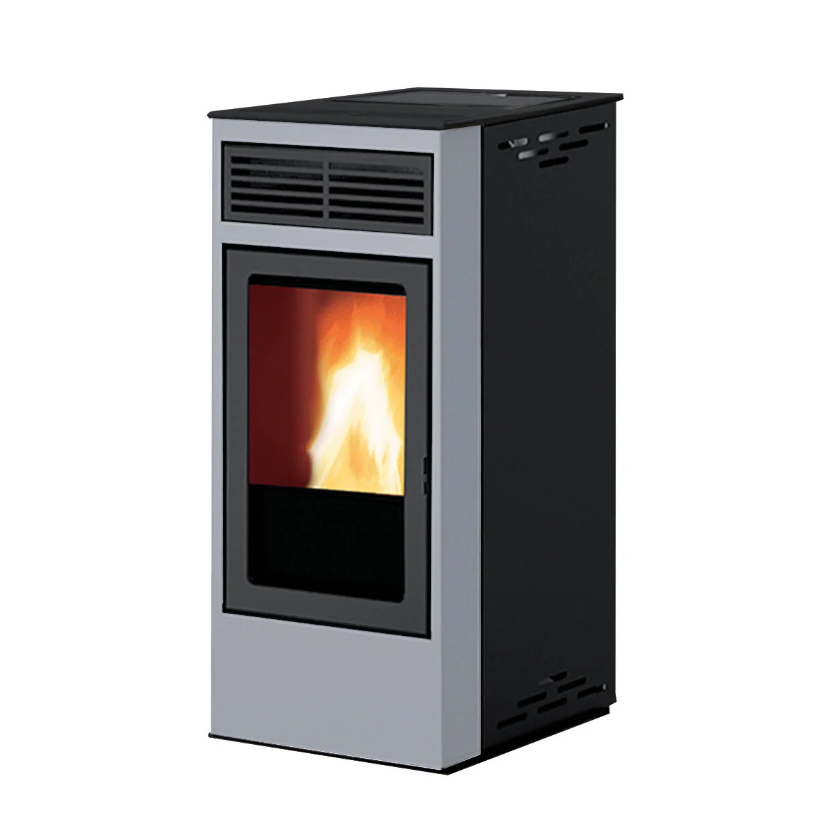 Stufa a pellet Italiana Camini Yulia 7 kW ad aria grigio chiaro