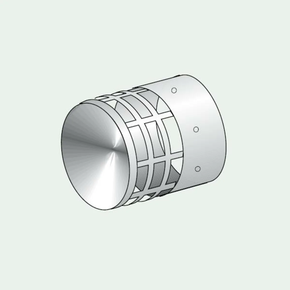 Terminale di scarico o di aspirazione controvento ø 60 mm f (alluminio)