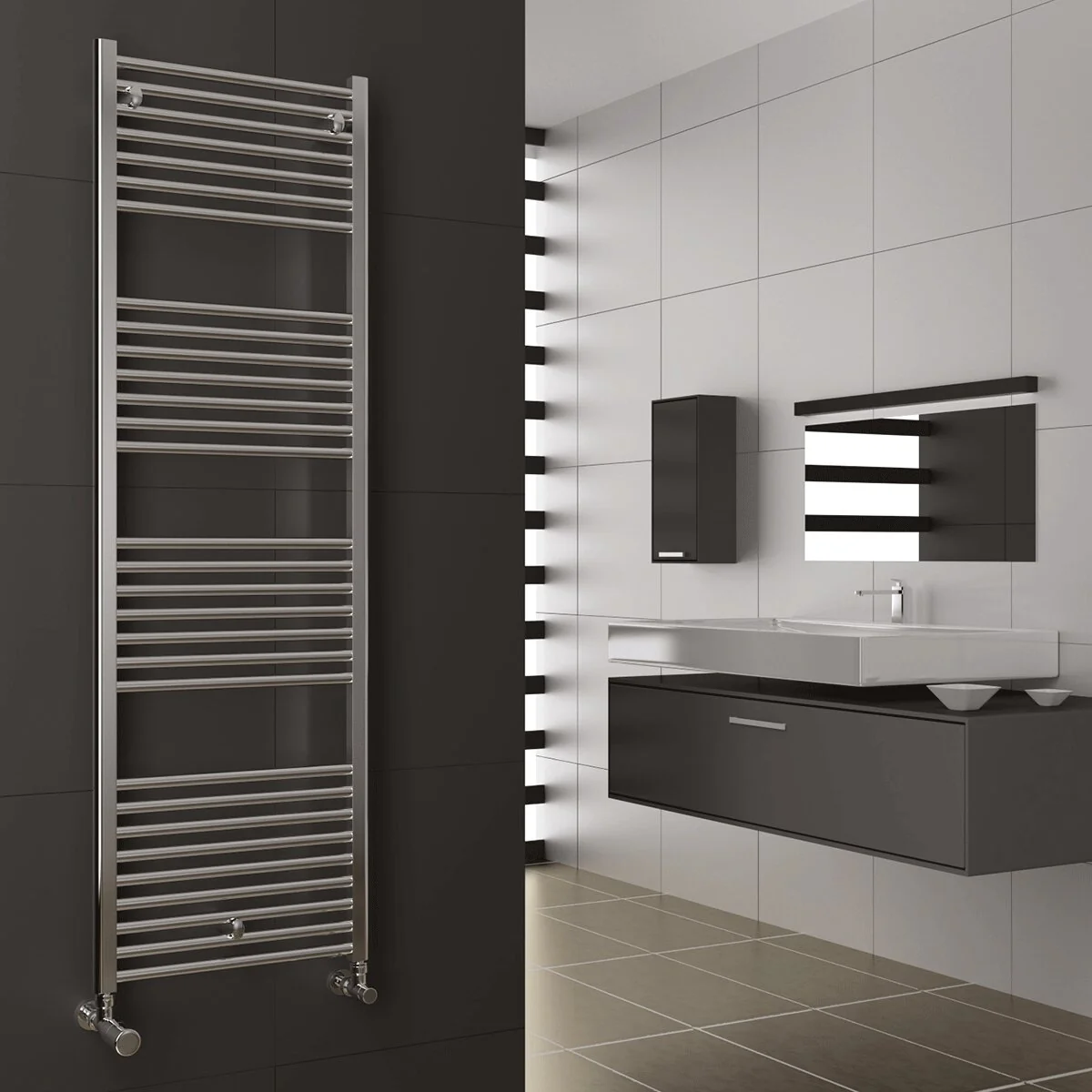 Termoarredo scaldasalviette Cordivari Lisa 22 500x1385 in acciaio Cromato - Image 2