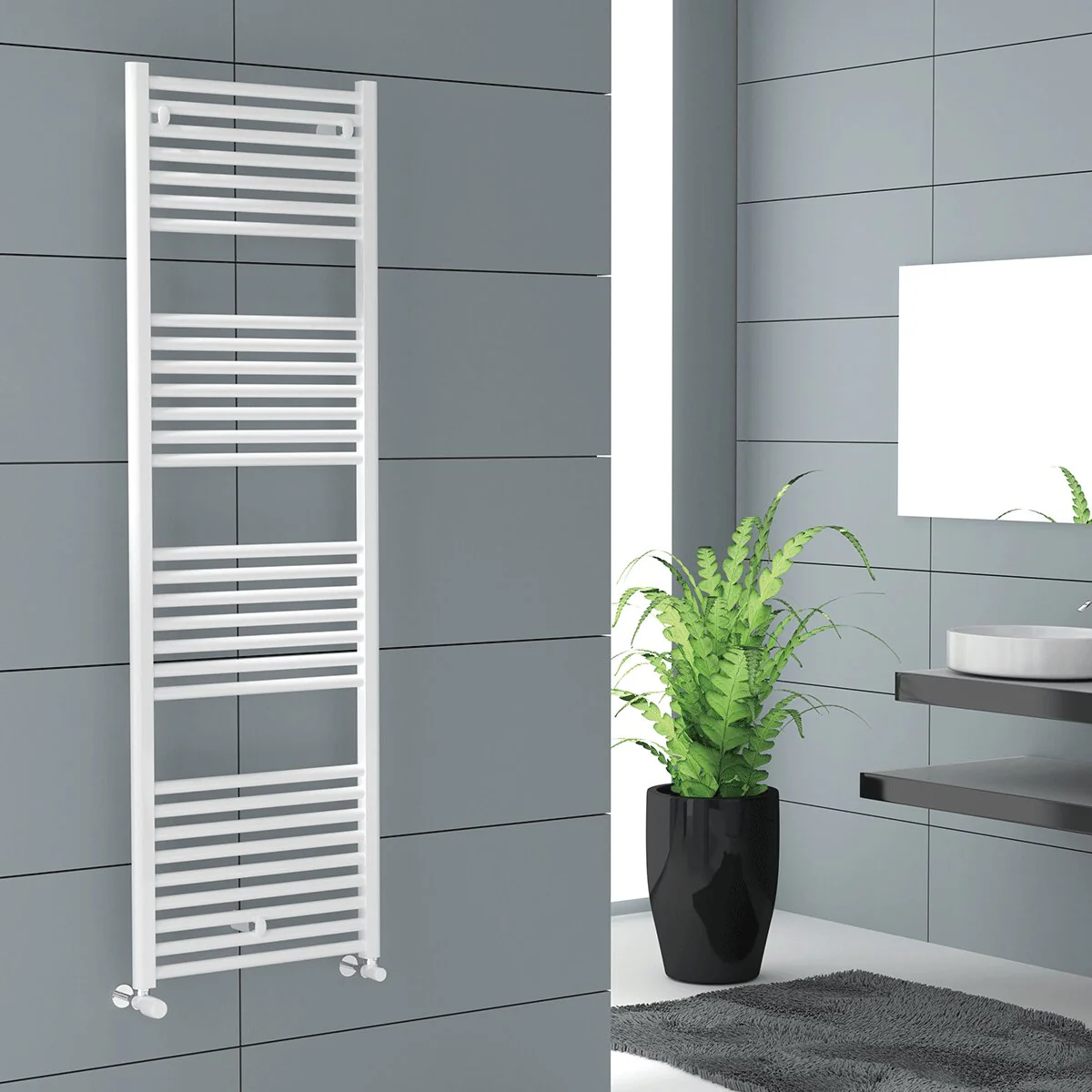Termoarredo scaldasalviette Cordivari Lisa 22 600x700 in acciaio Bianco - Image 2