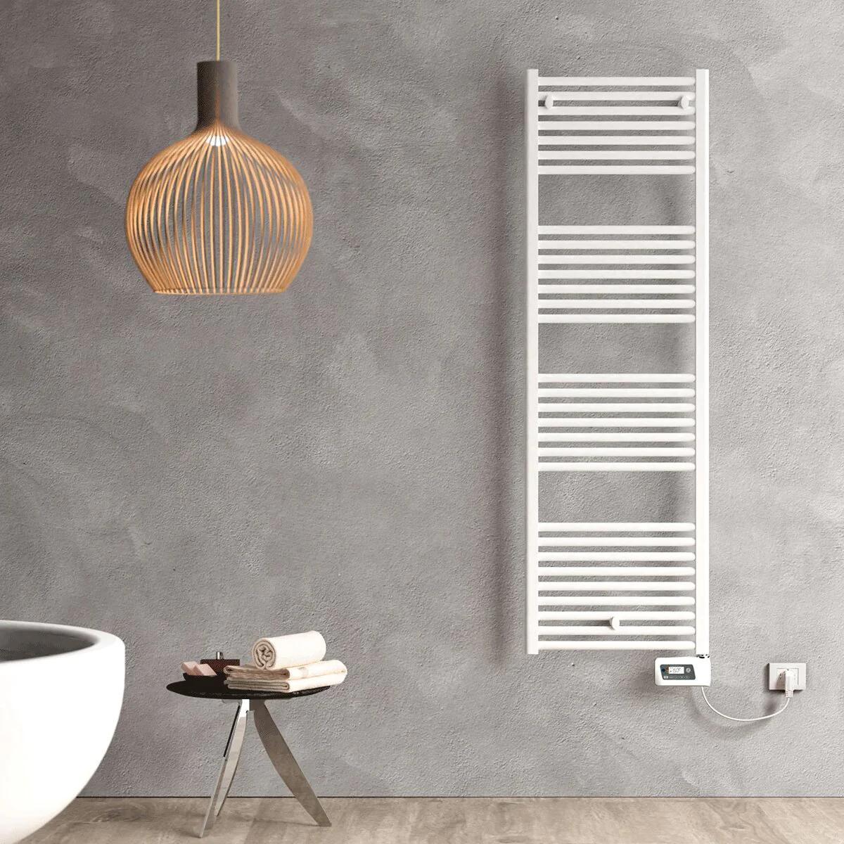 Termoarredo scaldasalviette elettrico Cordivari Lisa 22 500x1385 in acciaio Bianco 700 W - Image 2