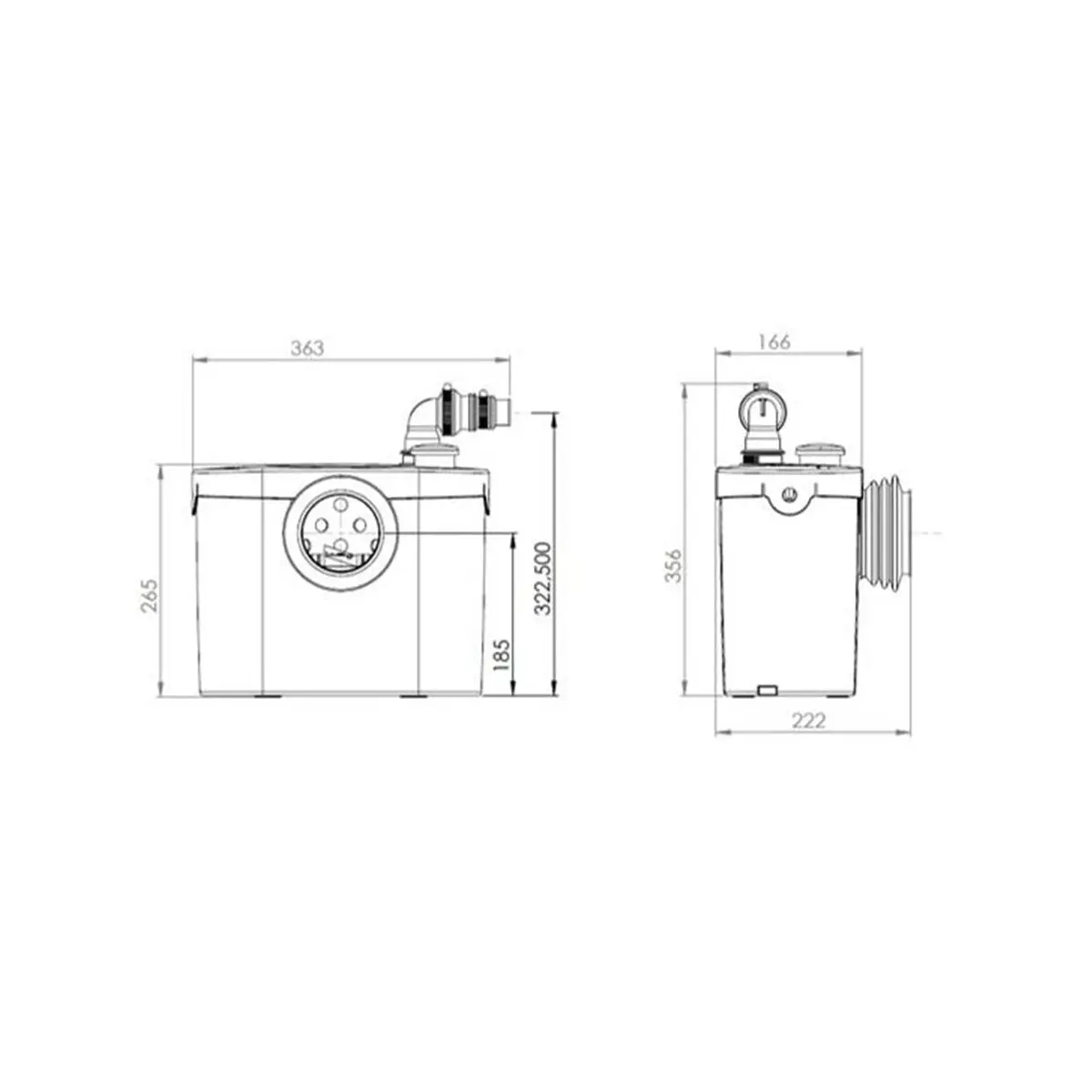 Trituratore WC SFA Sanitop UP per vaso e lavabo - Image 4
