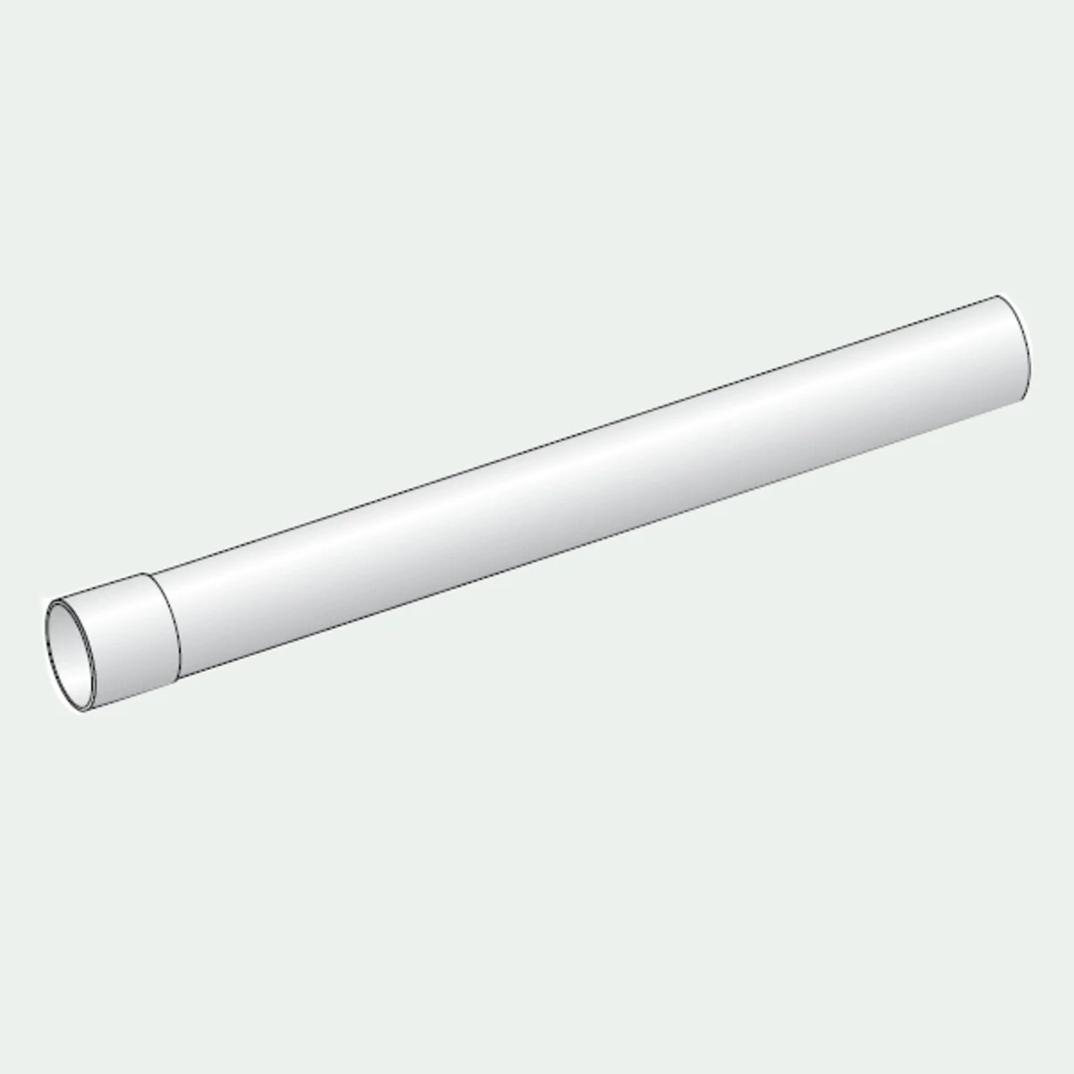 Tubo bicchierato ø 35 mm - lunghezza 1 m m/f (bianco)