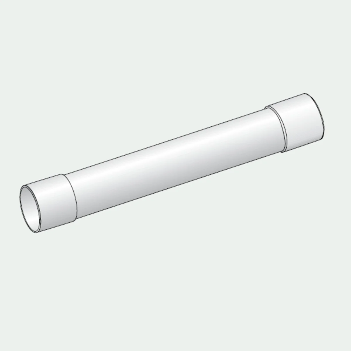 Tubo doppio bicchiere ø 35 mm - lunghezza 0,50 m f/f (bianco)
