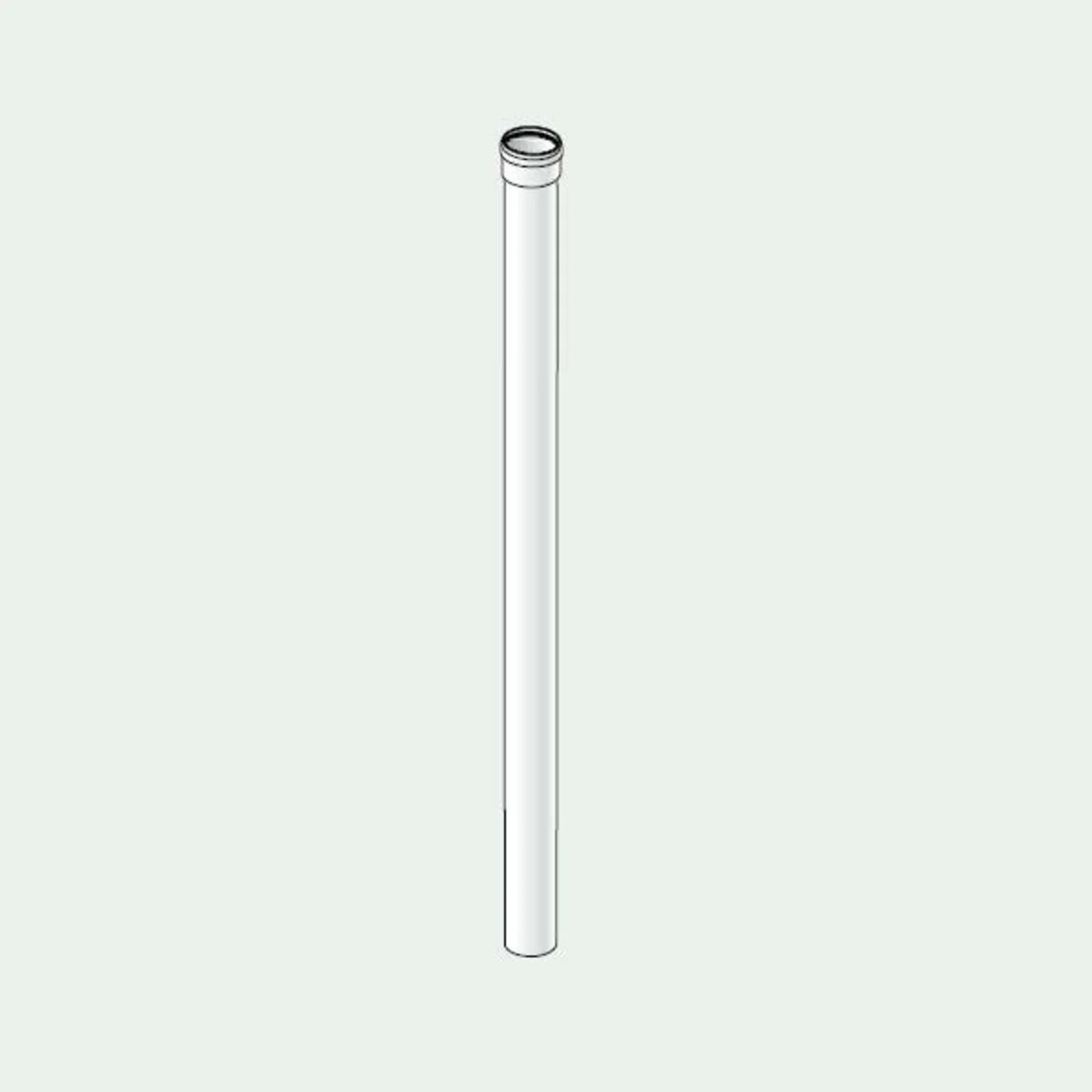 Tubo ø 60 mm lungh. 0,50 m m/f (bianco)