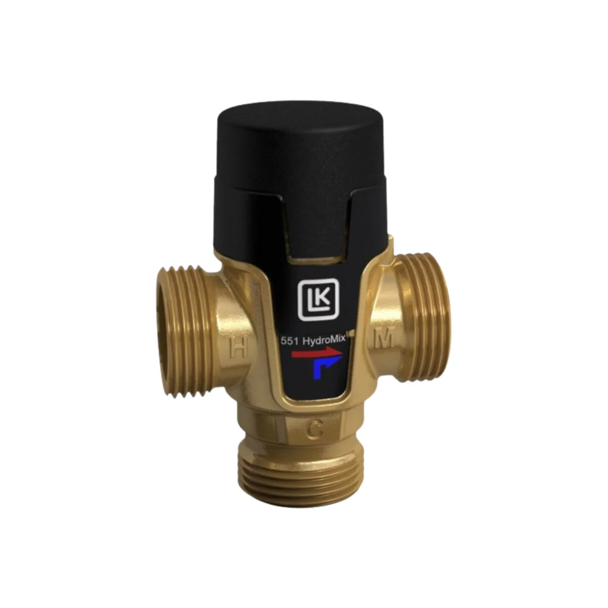 Valvola Miscelatrice Termostatica Maxiflame LK 551 HydroMix M¾" 35-65°C con kit connessioni G½"x¾"
