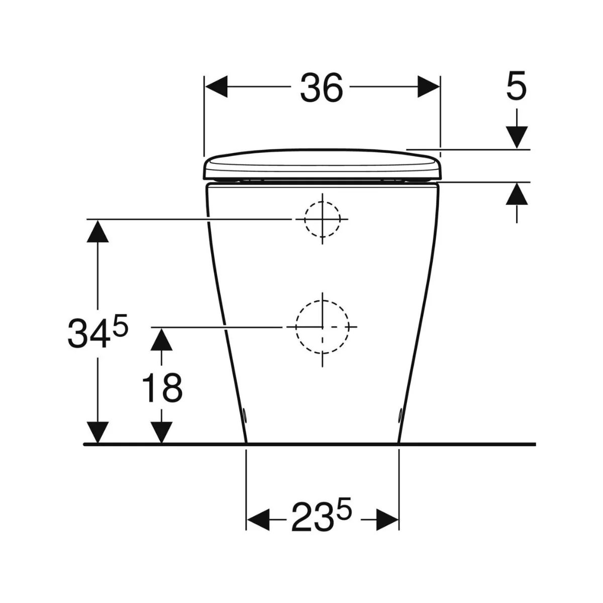 Vaso a pavimento Geberit Selnova Premium - con chiusura ammortizzata - Image 3
