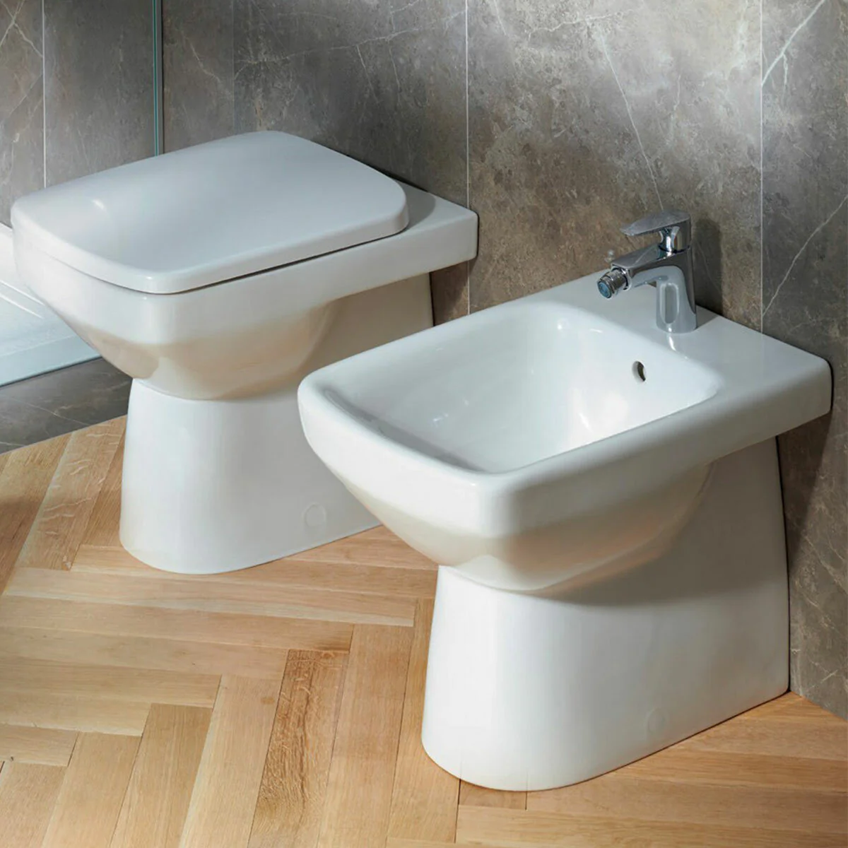 Vaso a pavimento Geberit Selnova Square Rimfree - Image 2