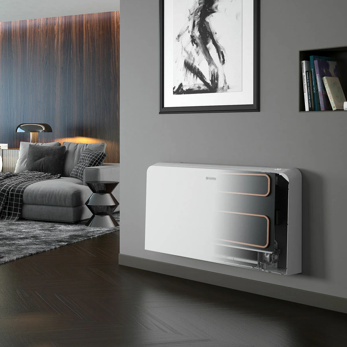 Ventilconvettore con pannello radiante Olimpia Splendid Bi2 SLR AIR inverter 800 DC kW 4,10 - 3,29 + comando TR e telecomando - Image 2